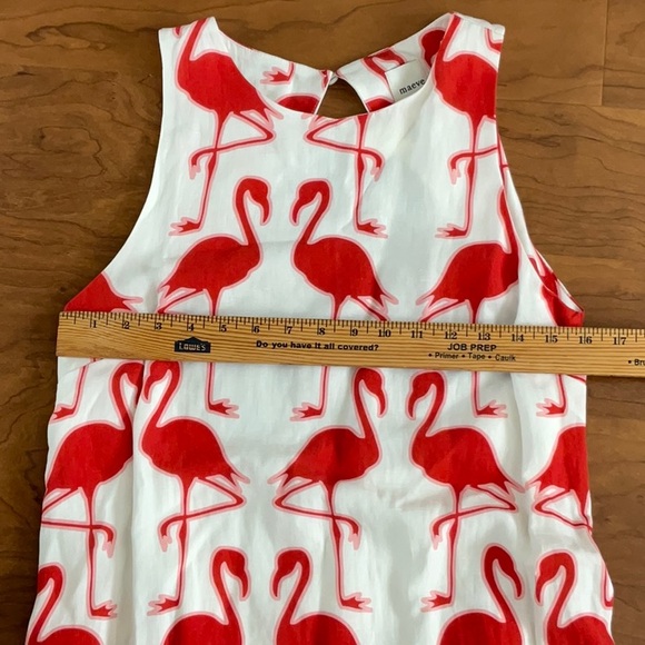 Maeve Pink Flamingo Print Mini Dress-Small-NWT - Picture 3 of 6